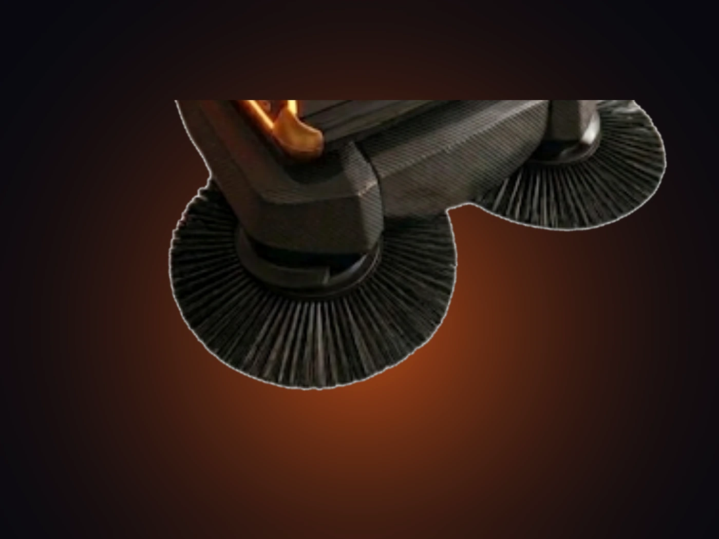Twin side brushes